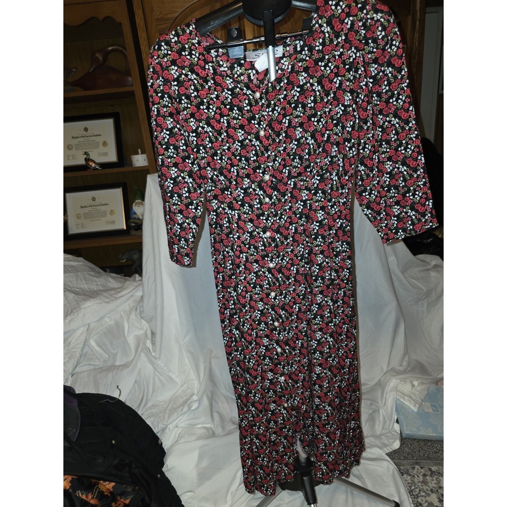 Entro Dress Size L. Lined Maxi Dress.side Pockets. Cocktail Party, Grunge - Picture 8 of 10